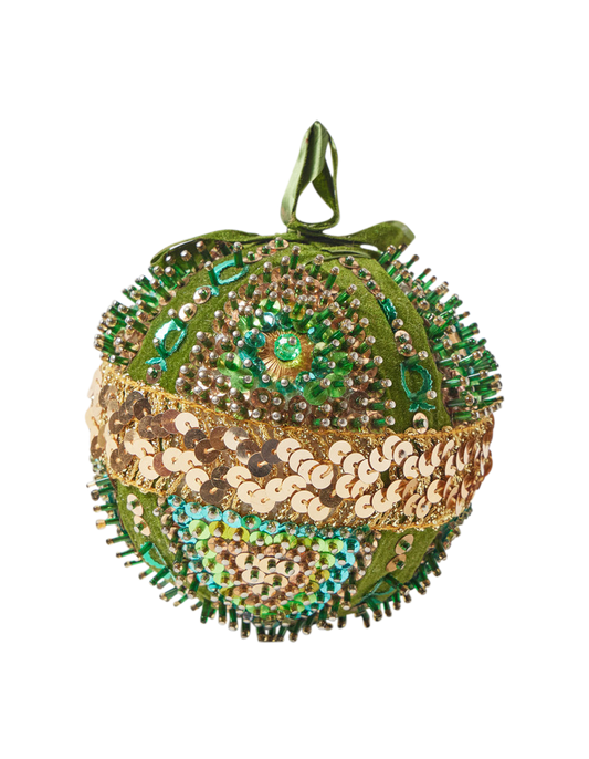 Green Beaded Ornament