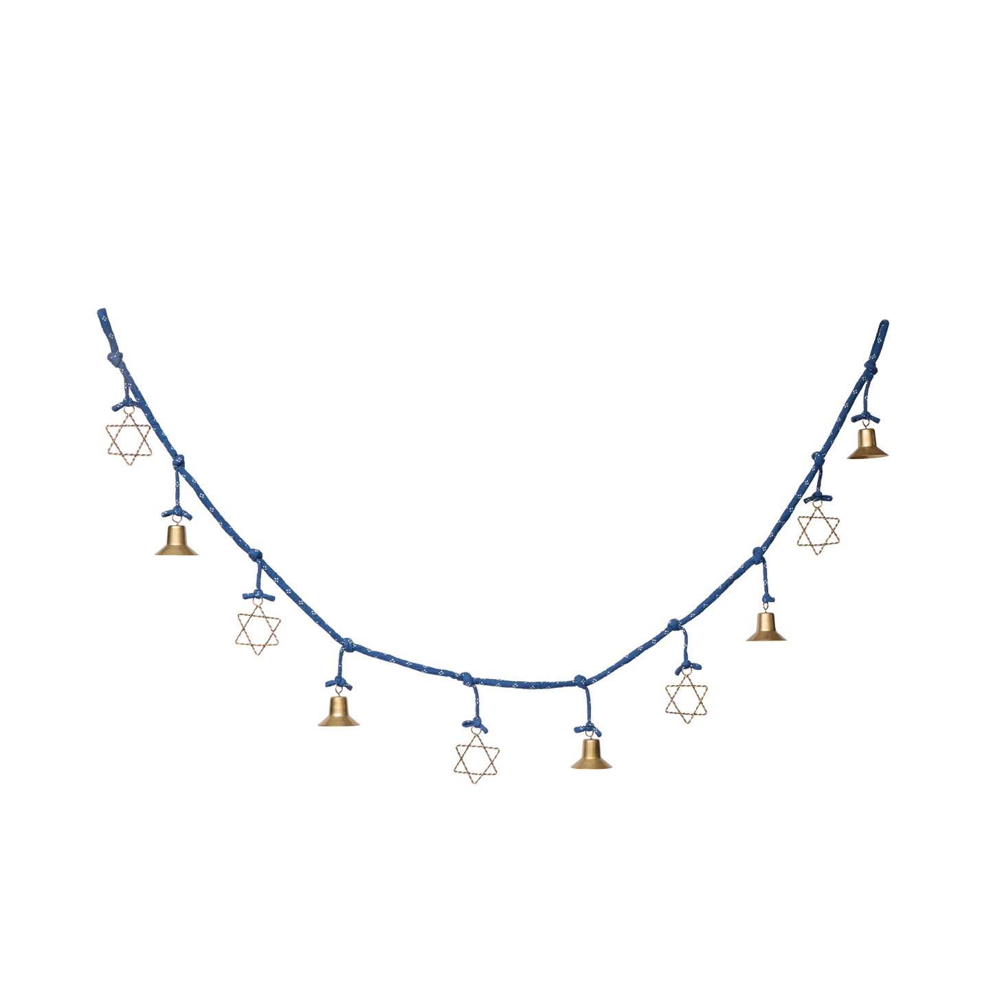 Brass Star Hanukkah Garland