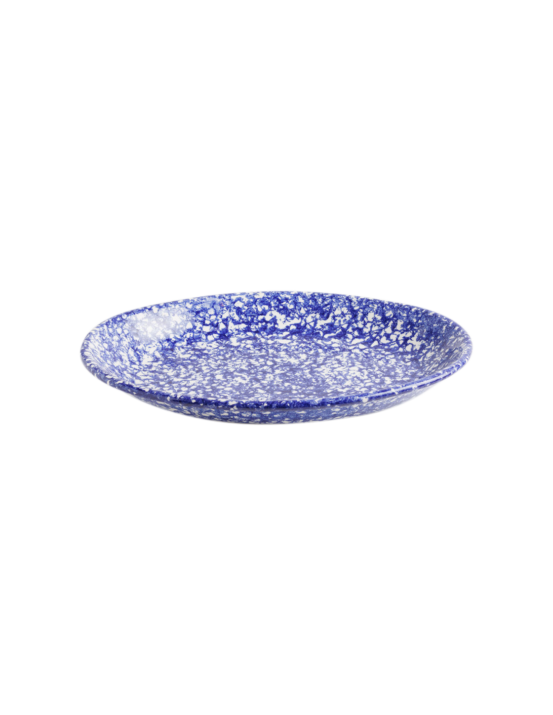 Dark Blue Spongeware Oval Platter
