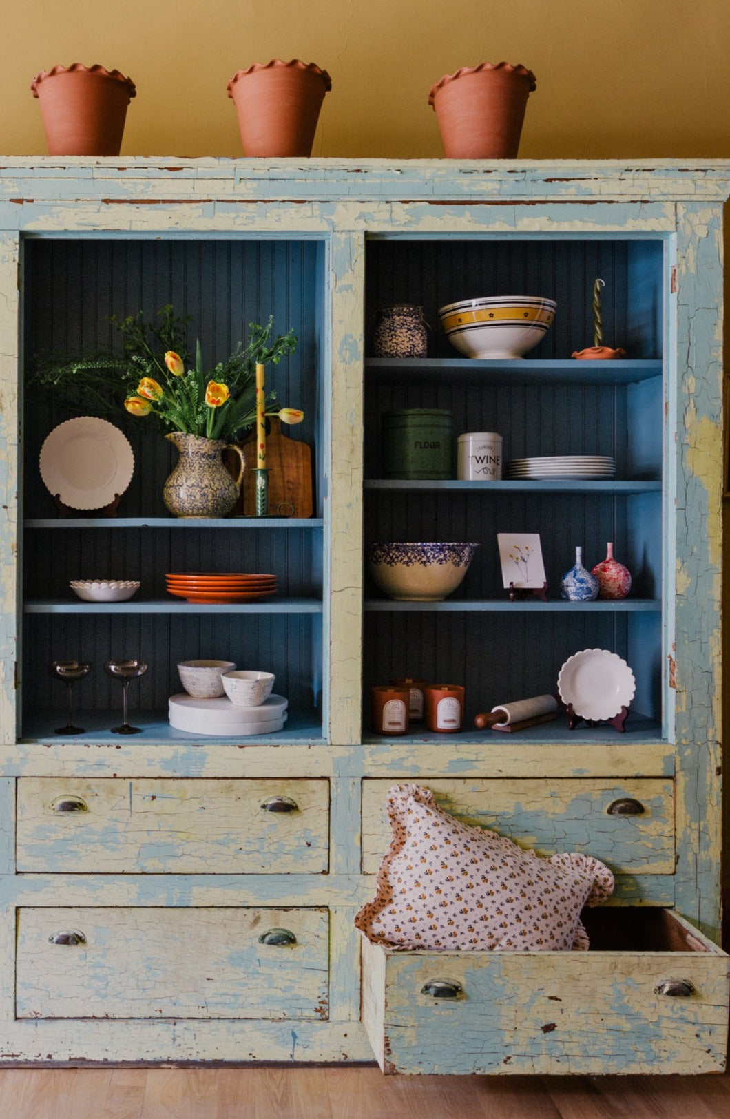Blue Porcelain Bottle Vase