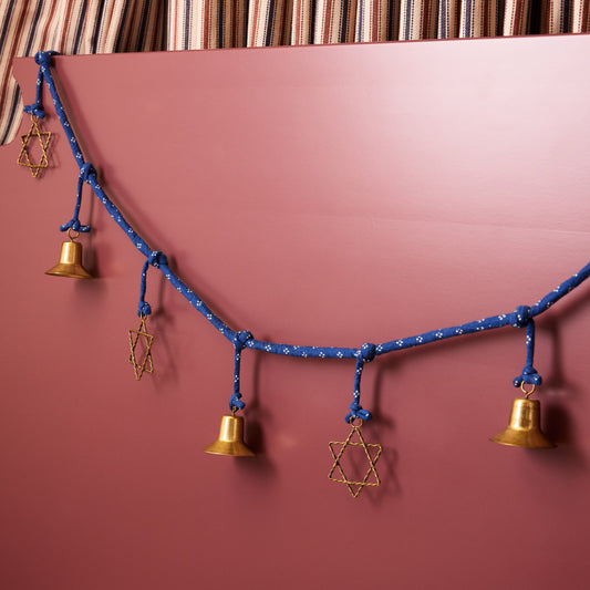 Brass Star Hanukkah Garland