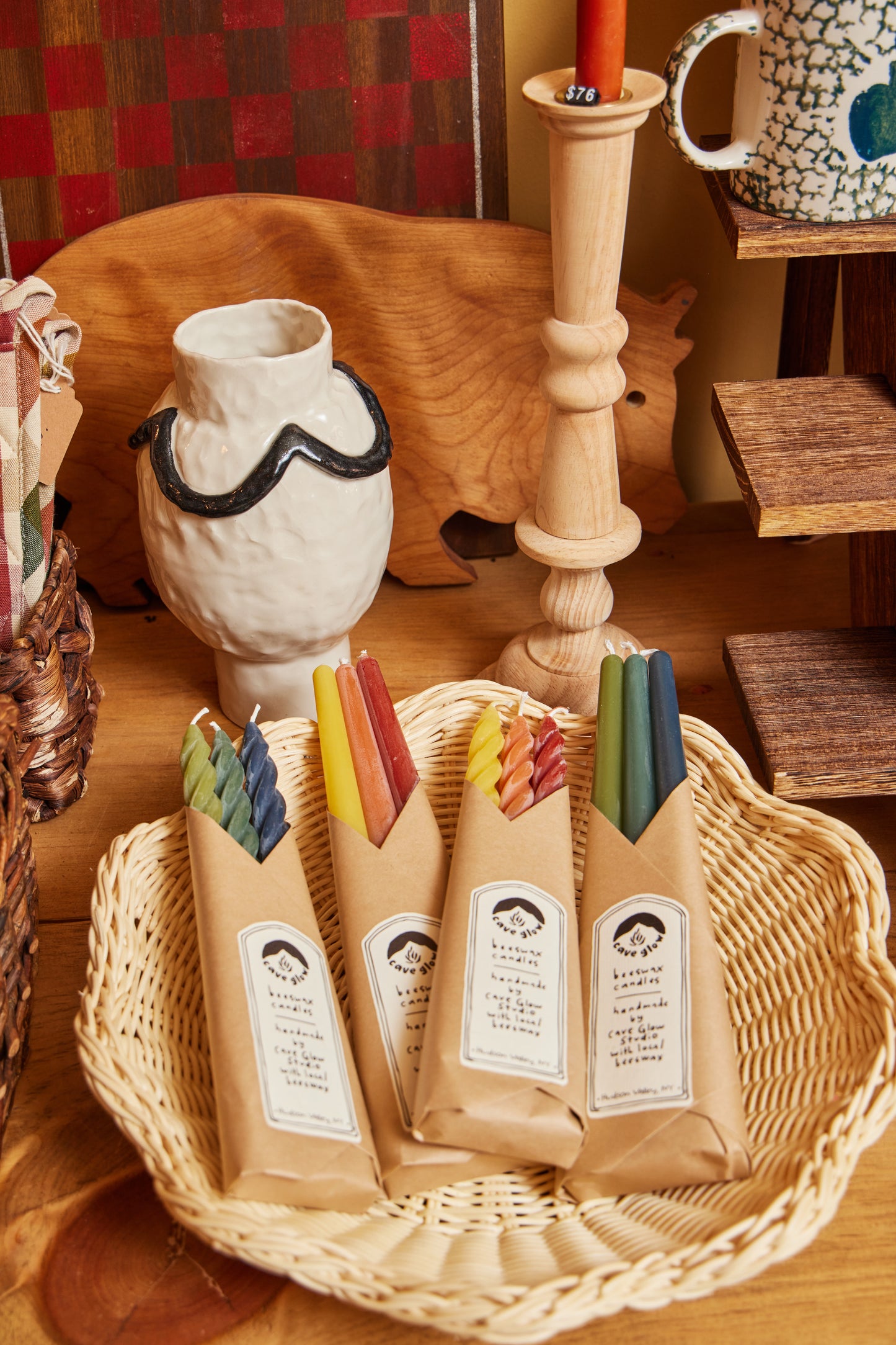Dusk Beeswax Taper Candles