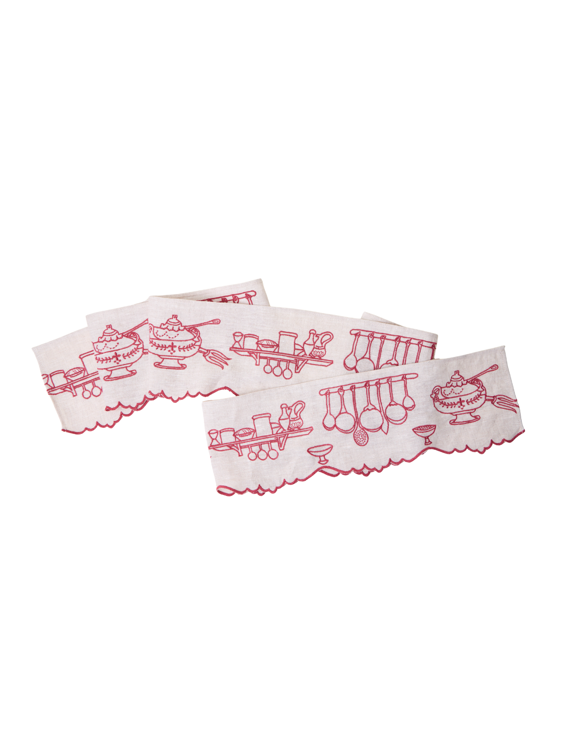 Redwork Embroidered Banner