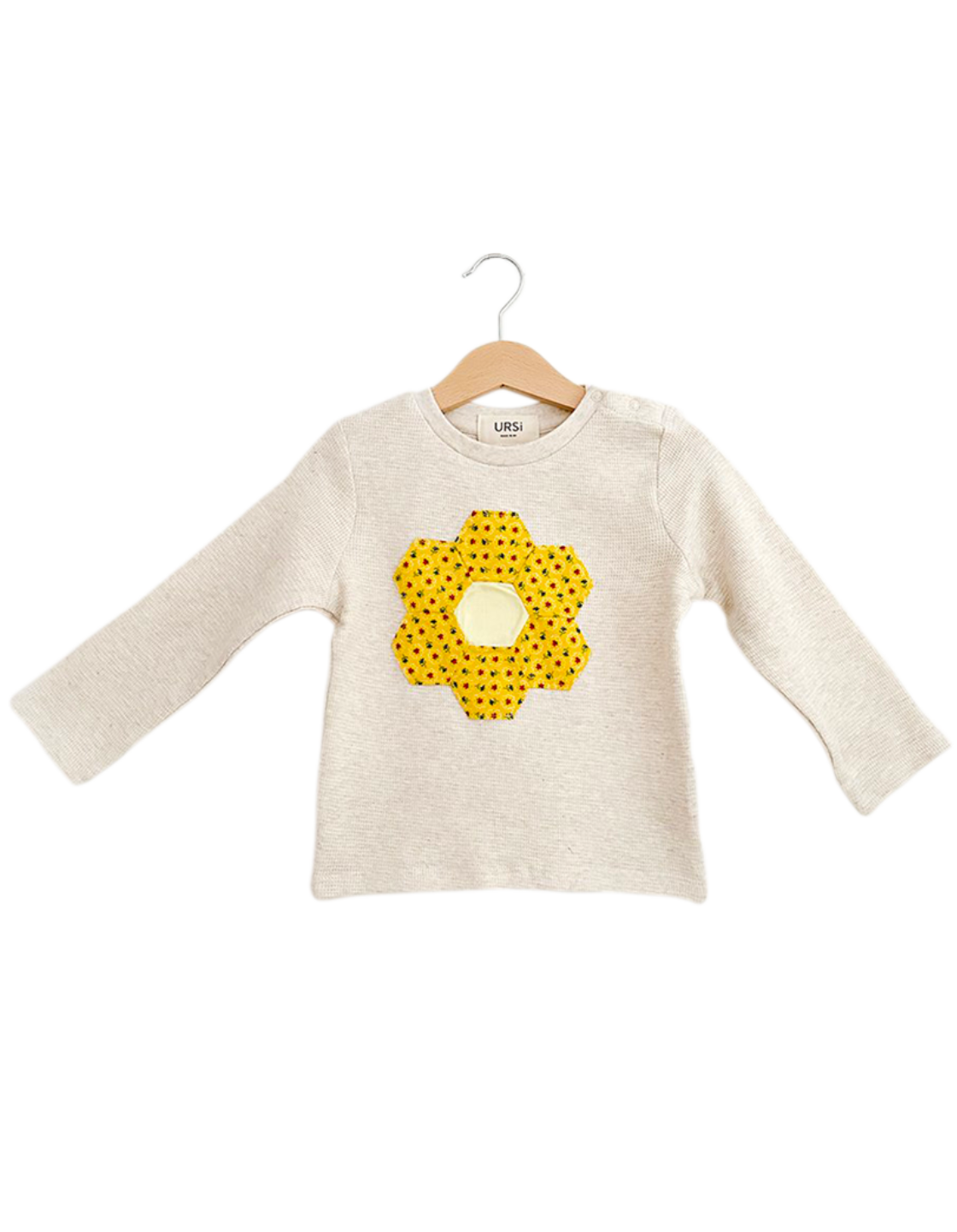 Yellow Honeycomb Folk Shirt