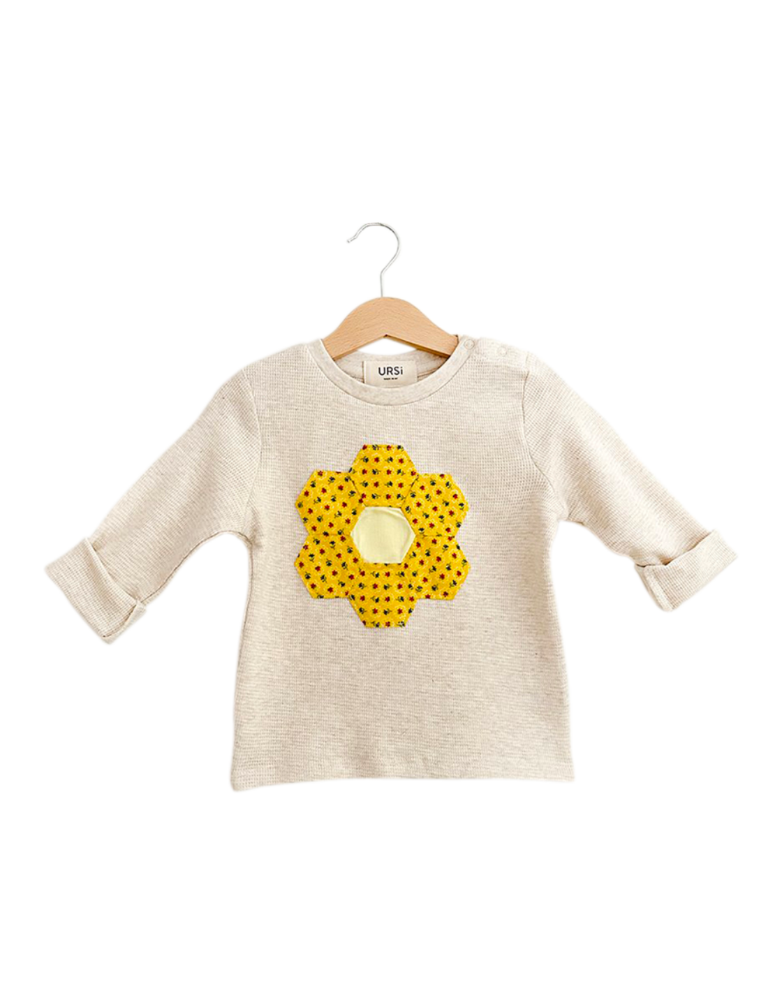 Yellow Honeycomb Folk Shirt