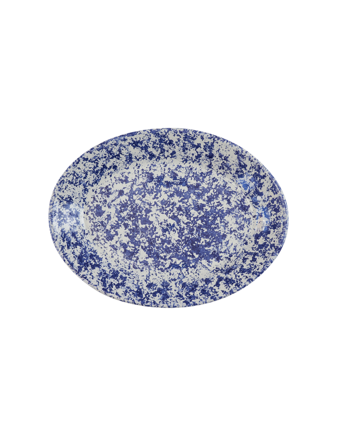 Gable Spongeware Oval Platter