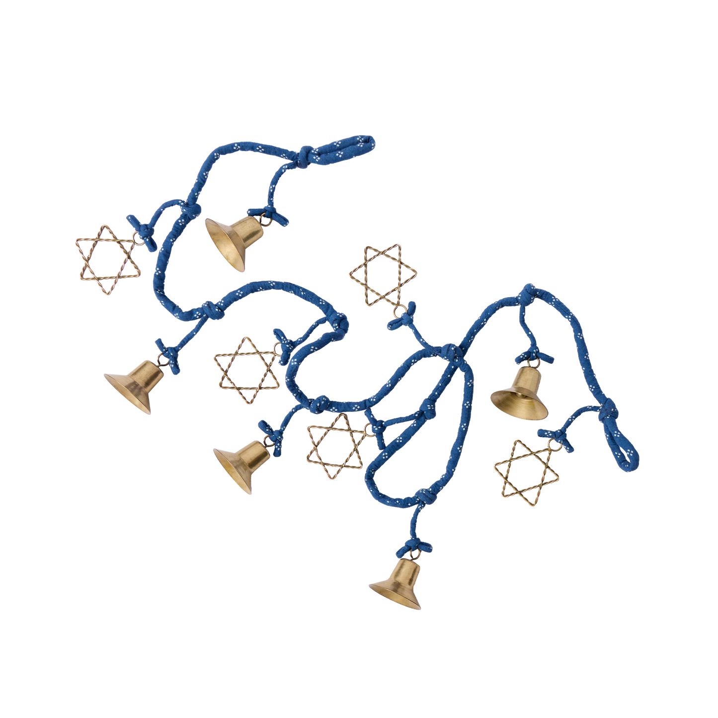 Brass Star Hanukkah Garland