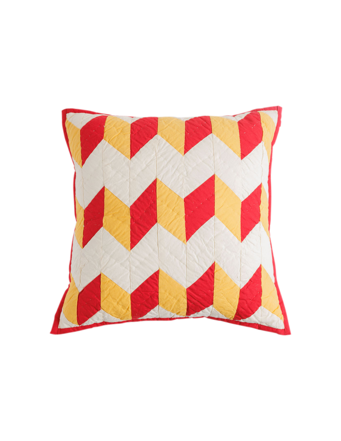 Red and Yellow Quilted Pillow The Six Bells