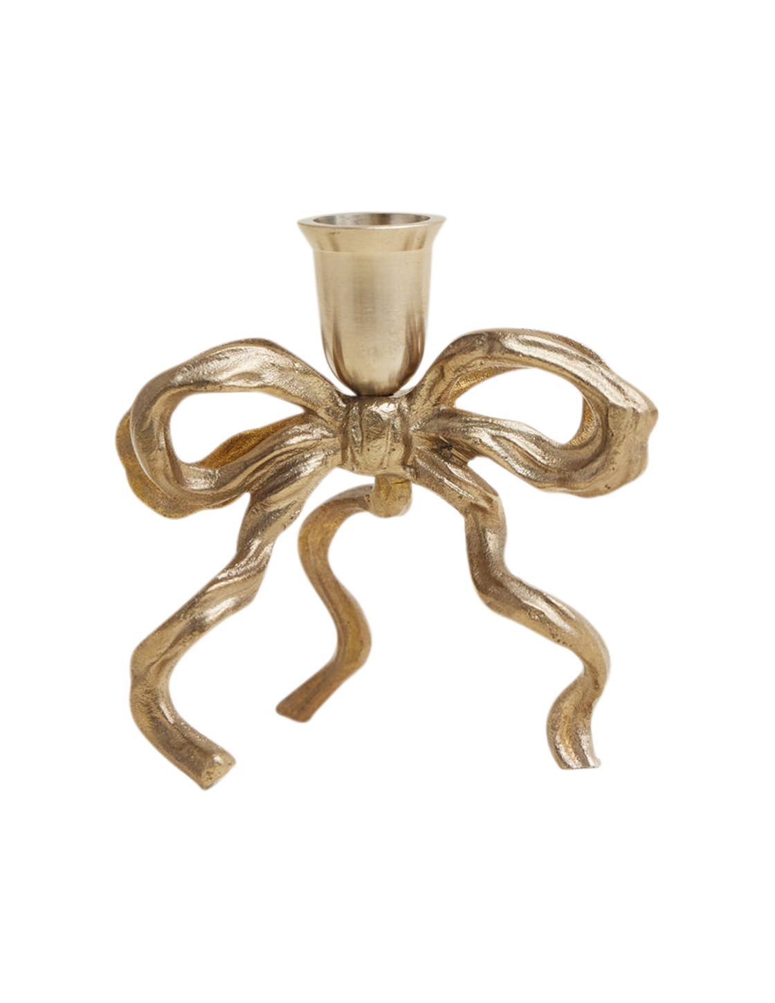 Brass Bow Candle Holder