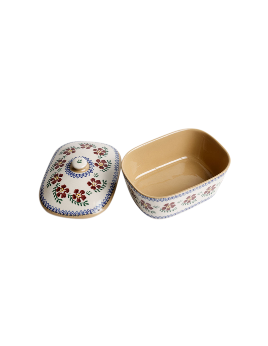 Old Rose Covered Butter Dish