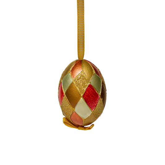 Harlequin Diamond Egg Ornament