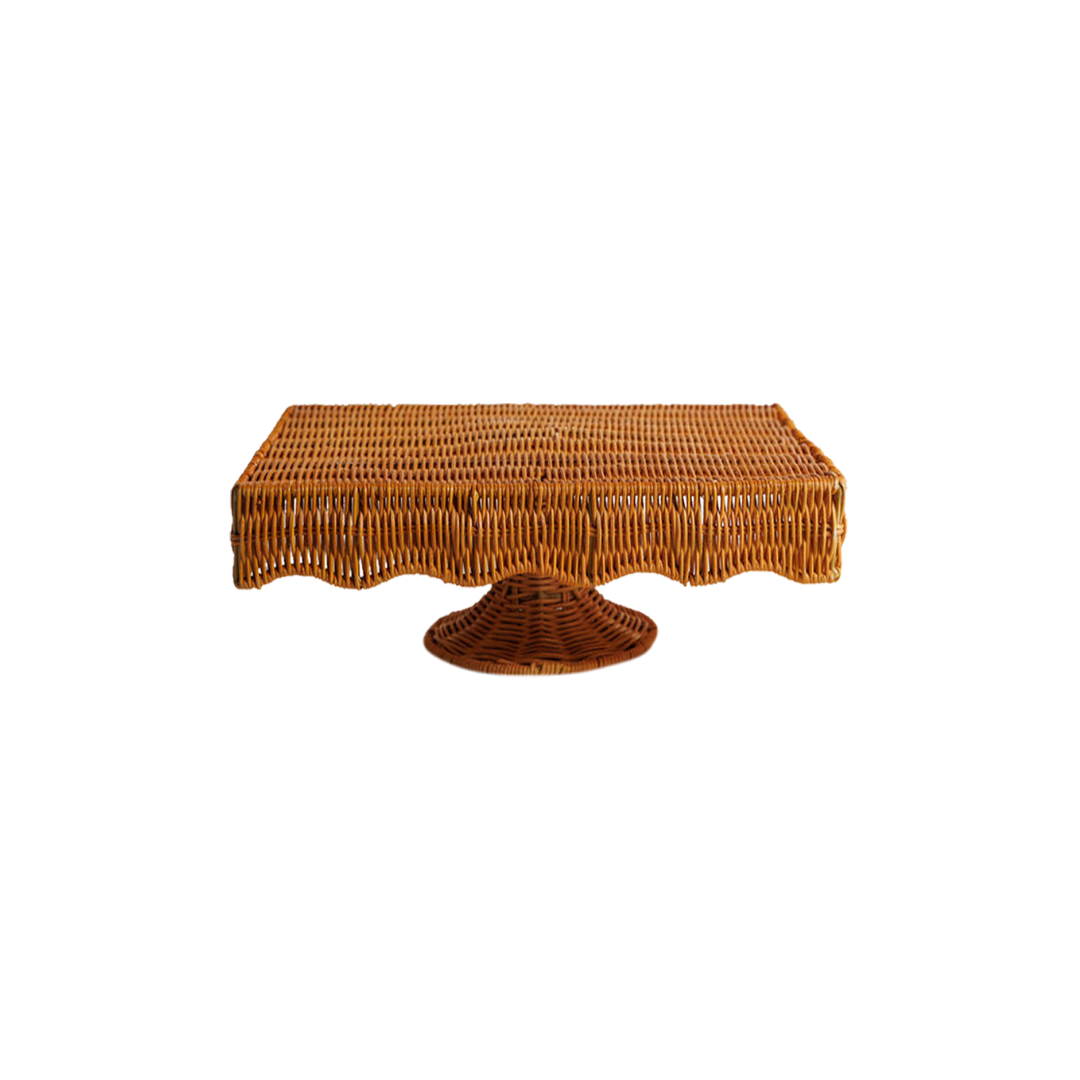 Rectangular Rattan Cake Stand – The Six Bells