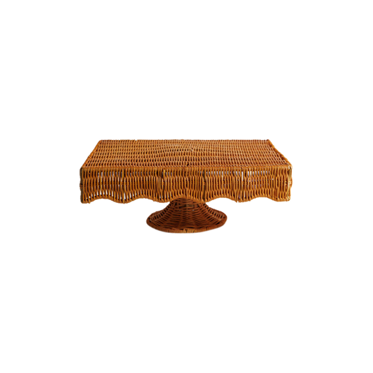 Rectangular Rattan Cake Stand