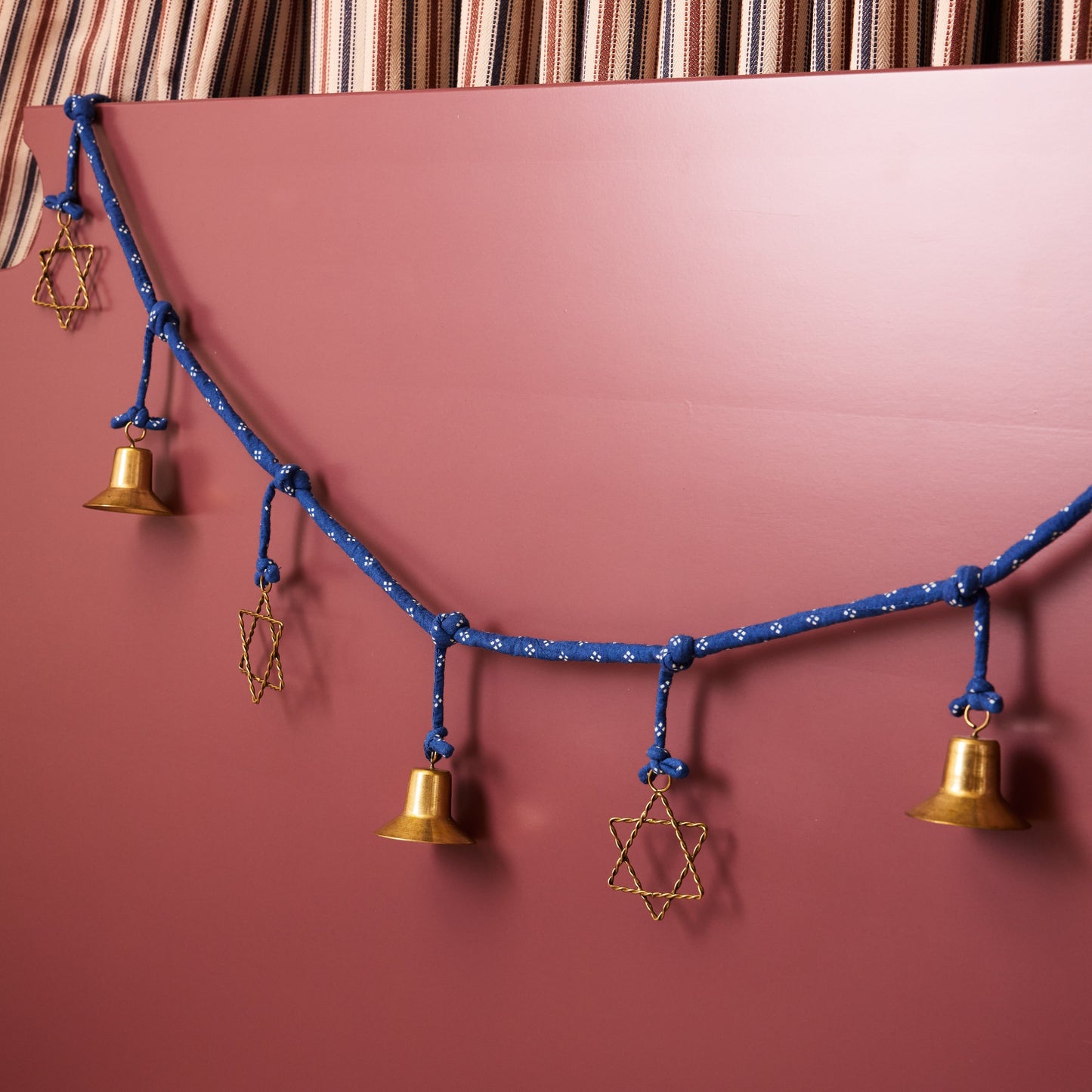 Brass Star Hanukkah Garland