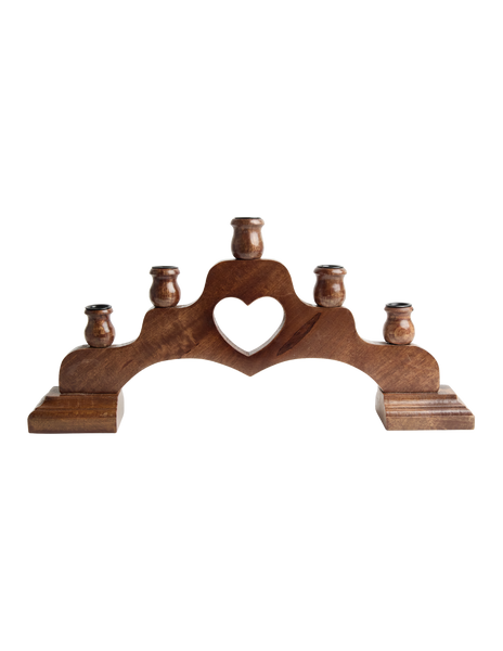 Wooden Heart Candle Holder – The Six Bells