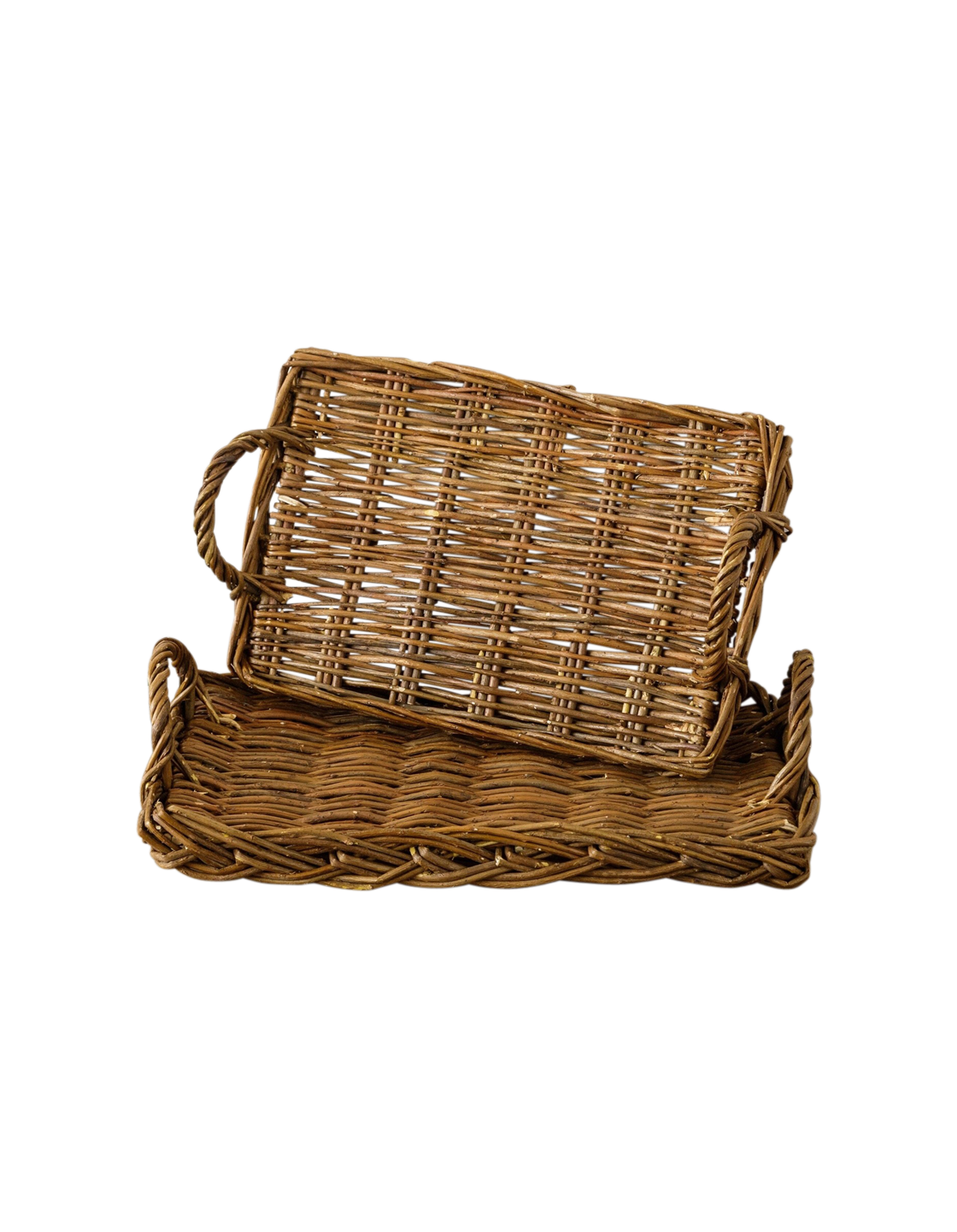 Wicker Basket Tray Set The Six Bells