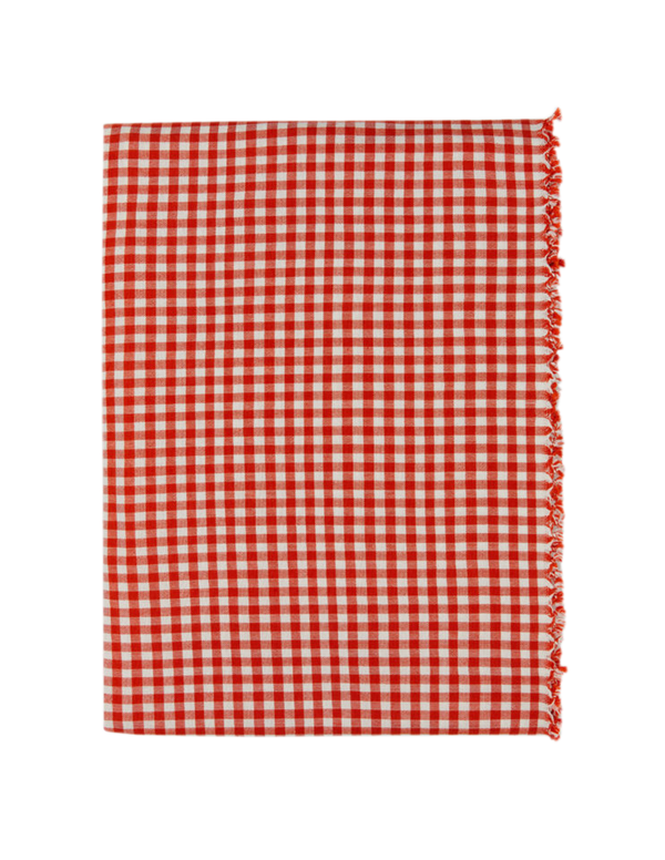 Persimmon Mini Gingham Tablecloth – The Six Bells
